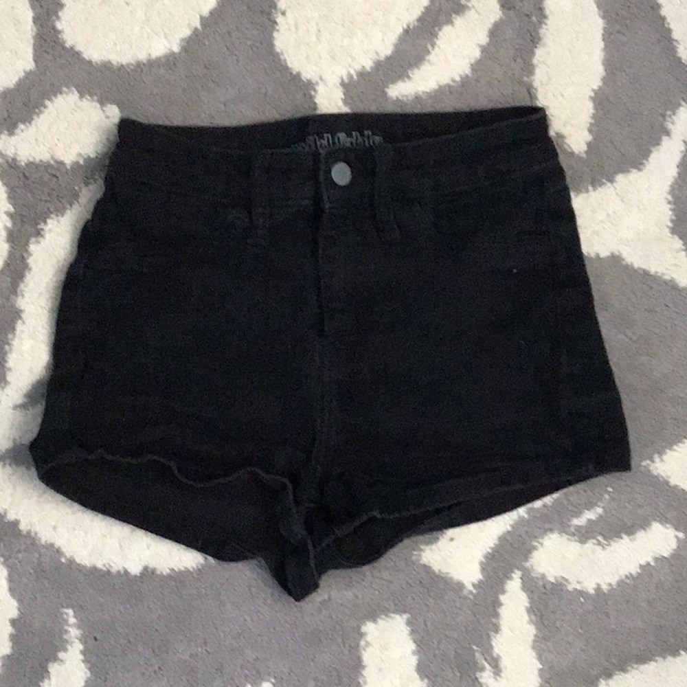 Black jean shorts